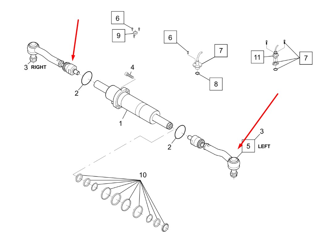 84525689 (2112462601) Рулевая тяга в сборе New Holland