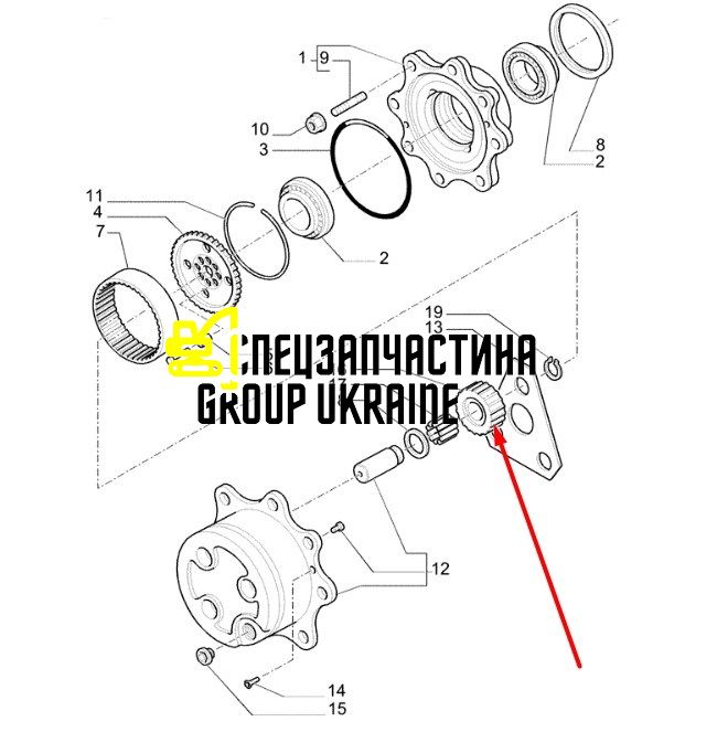 85806014 (125455, 11988585, CA0125455) Сателлит New Holland, Carraro Z-23