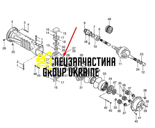 85806974 Поворотный кулак New Holland, Dana Spicer