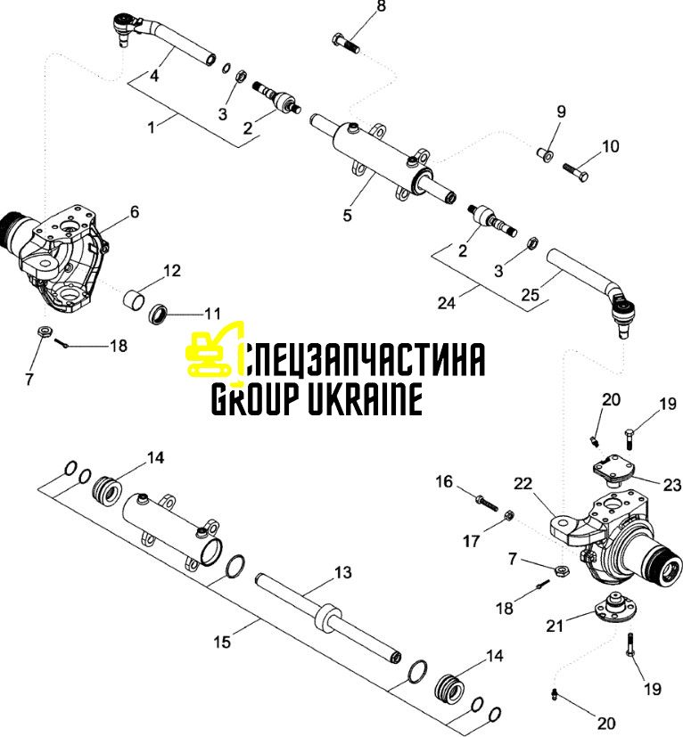 85807970 (130631) Шкворень New Holland, Carraro