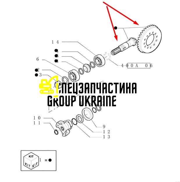 85812286 (066686) Главная (коническая) пара New Holland, Carraro Z = 12/33