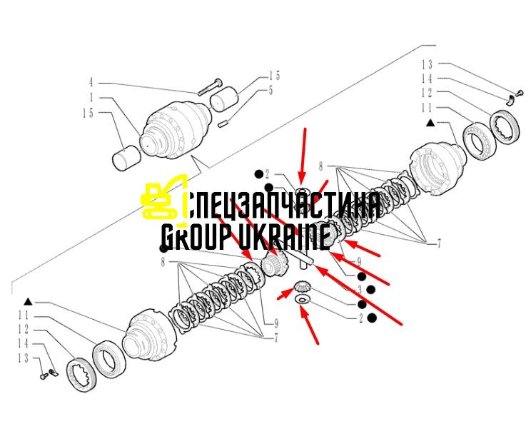 87580394 (066165, CA0066165, 0.900.0694.9, 91364098) Ремкомплект дифференциала New Holland, Carraro