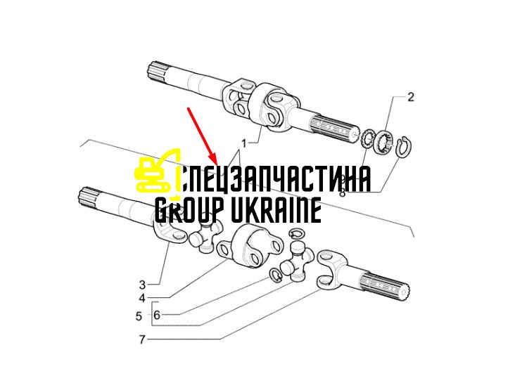 85805993 (138071) Полуось в сборе New Holland, Carraro
