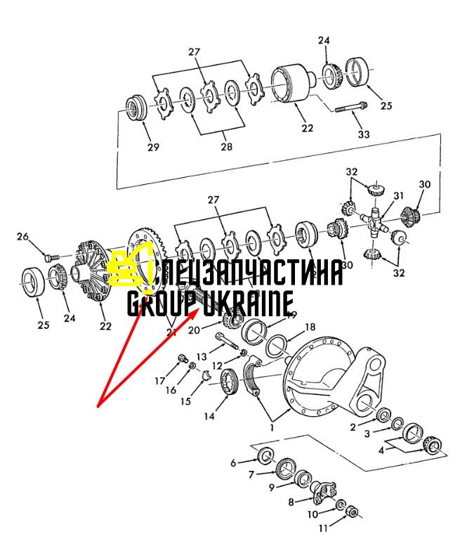 86017484 (1968293C1, 81874833, DANA070GA113X) Главная (коническая) пара New Holland, Dana Spicer 10/41