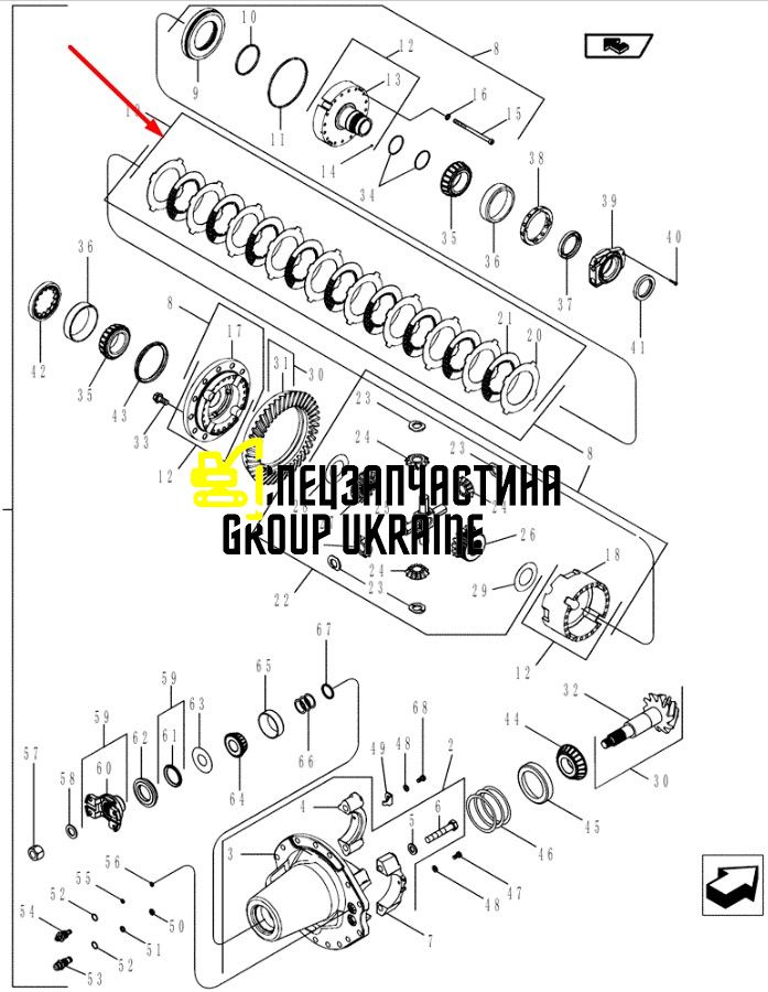 87324488 (070KD104X) Комплект дисков дифференциала New Holland, Dana Spice Mag.310