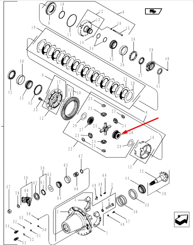 87324504 Шестерня дифференциала New Holland, Dana Spice Mag.310