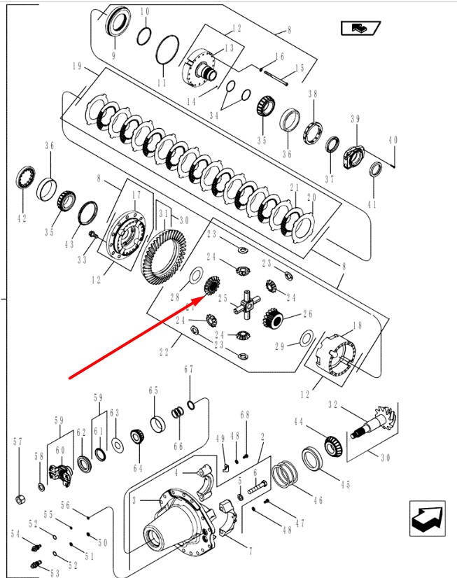 87324506 Шестерня дифференциала New Holland, Dana Spice Mag.310