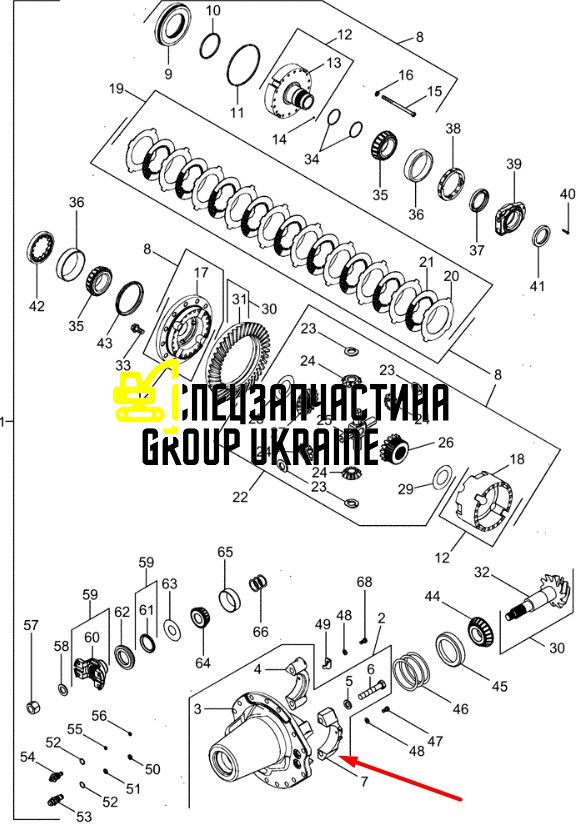 87324510 Дифференциал в сборе New Holland, Dana Spicer CL4.75, Case Мag.315