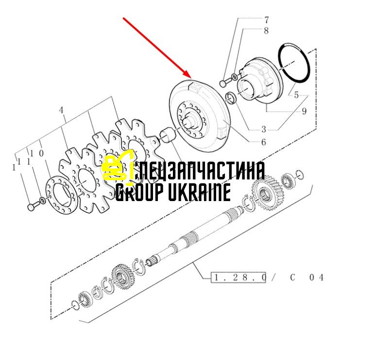 87410612 (87749357, 87662946) Гидротрансформатор New Holland для КПП Power Shift, Dana Spicer