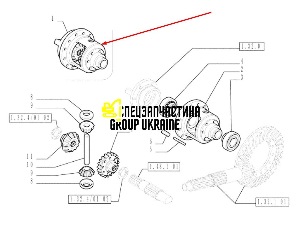 87523515 (5117236) Полный дифференциал New Holland, Dana Spicer