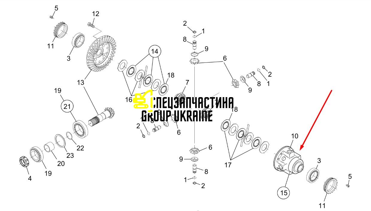 87541815 (112.04.011.04, Z101729, 5370652112) Корпус дифференциала New Holland, DANA Spicer