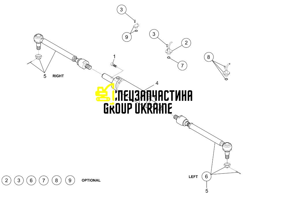 87541843 Гидроцилиндр New Holland, Dana Spicer