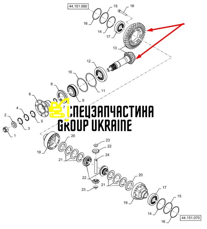87611398 Головна (конічна) пара New Holland, Dana Spicer