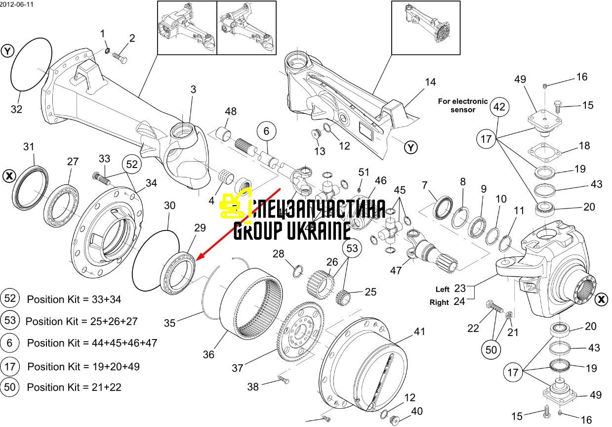 76086068 (87611437) Подшипник ступицы колеса New Holland, Dana Spicer 109X159X16