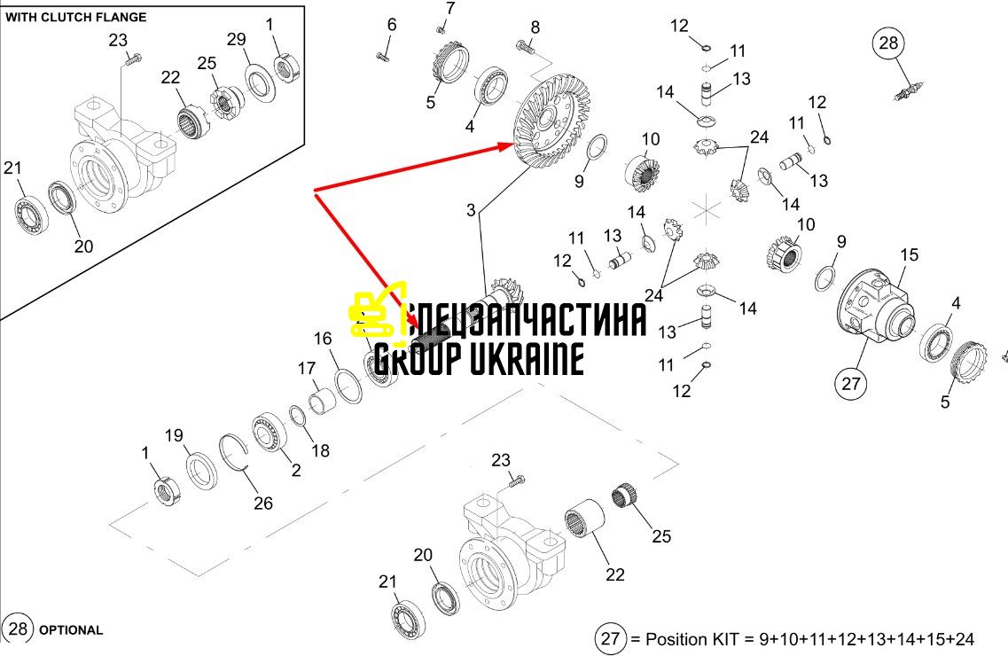 87669172 Главная (коническая) пара New Holland, Dana Spicer