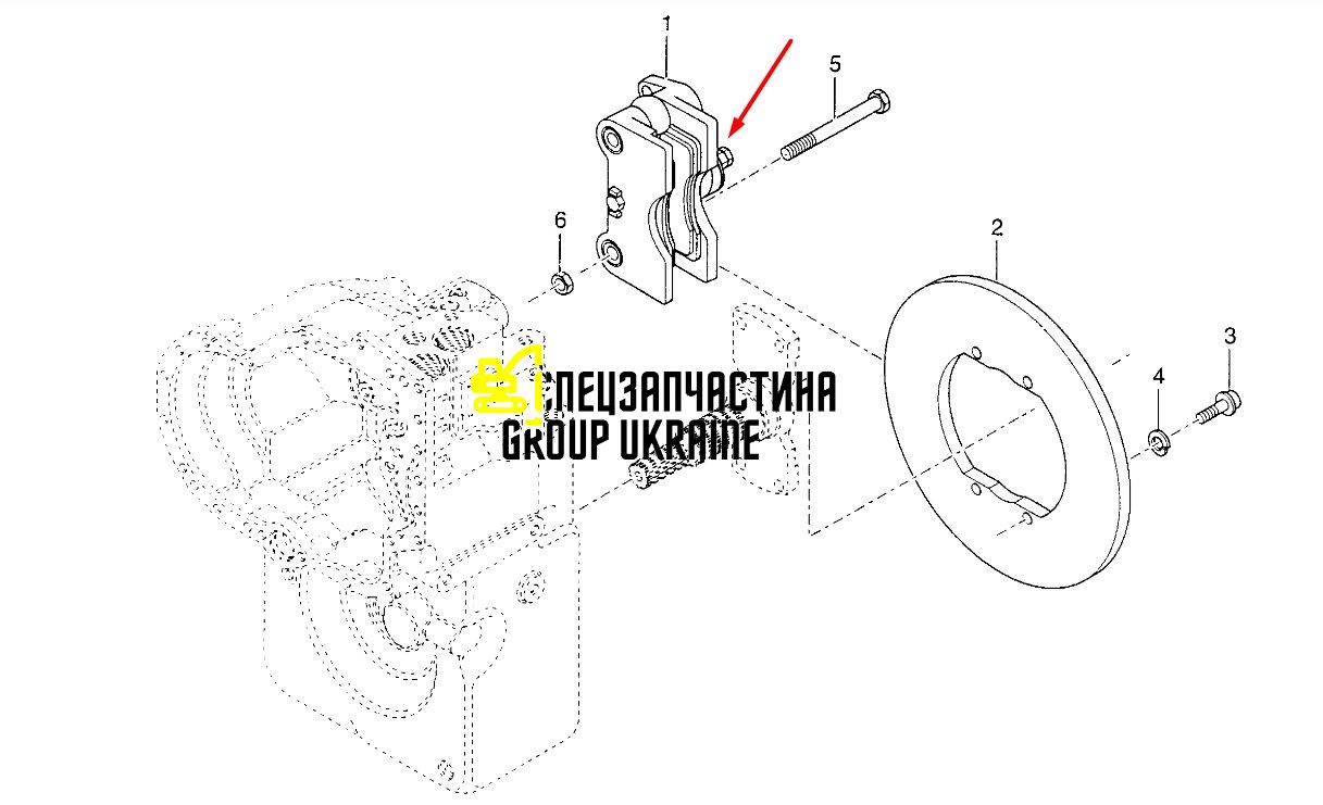 87691705 (6193423M91, 4205399, 149826) Суппорт тормозной New Holland, Dana Spicer T12000