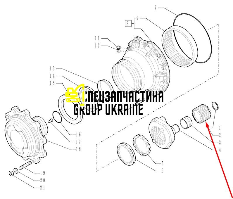 87708967 (642923) Сателлит New Holland, Carraro Z=31