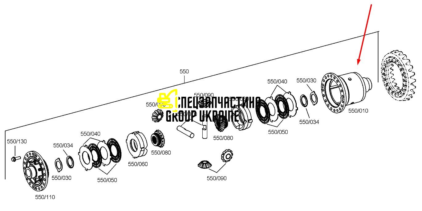 87757172 (4481316010) Корпус дифференциала New Holland, ZF