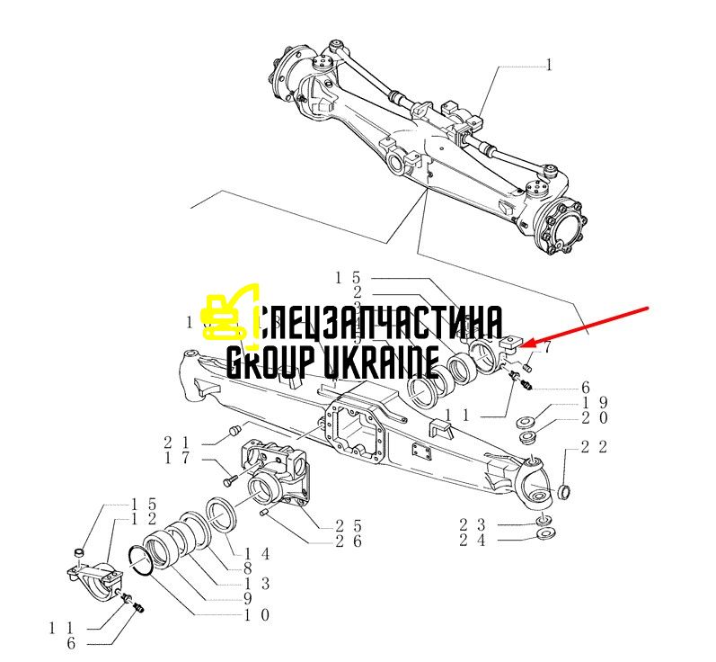 Суппорт бюгеля дифференциала моста 380397 Carraro