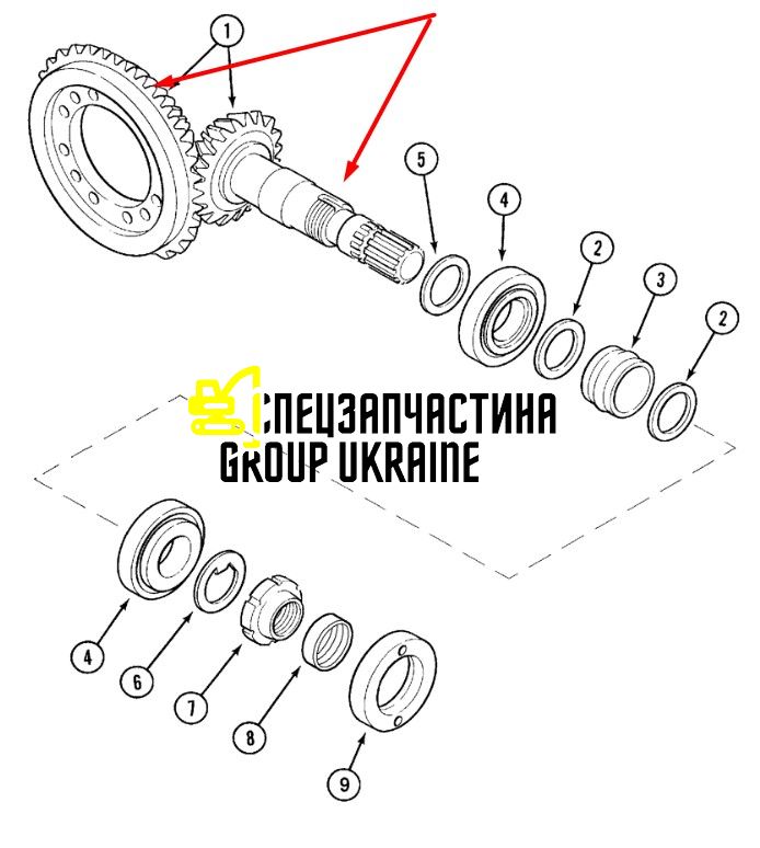 B510161 (066872) Главная (коническая) пара New Holland, Carraro