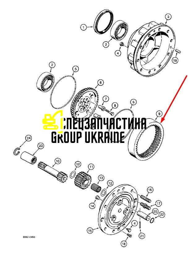E135755 (145283, 83957870, CA0117181) Шестерня корончатая New Holland, Carraro Z-75