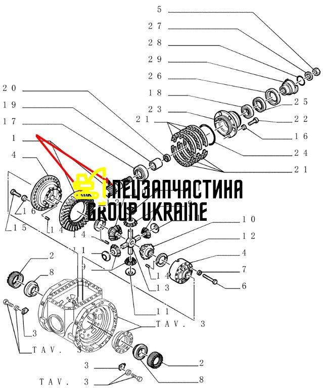 K261012 (065397) Главная пара New Holland, Carraro