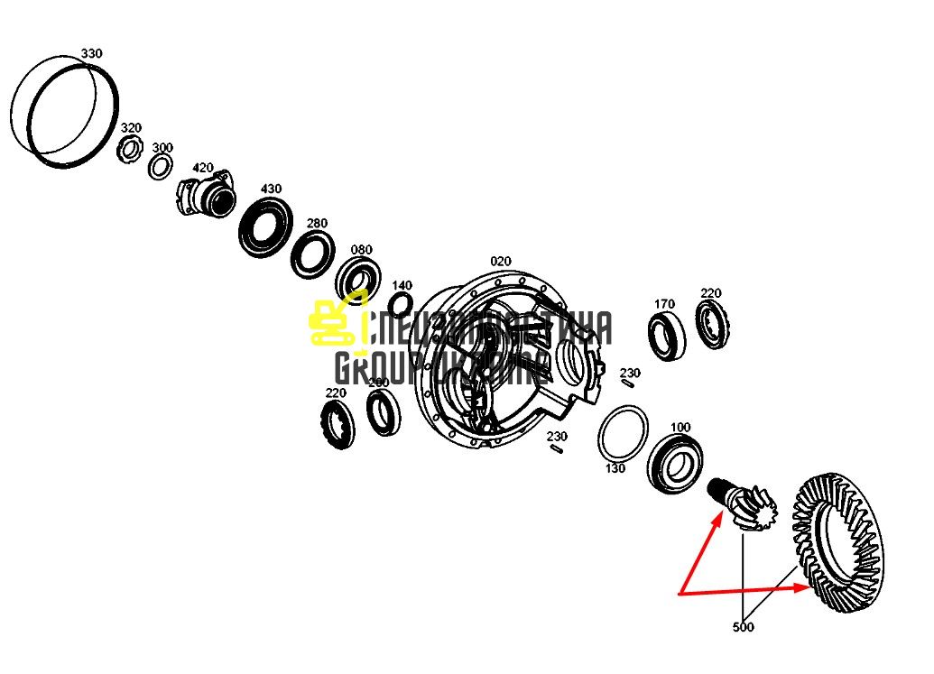 4460226029 Главная (коническая) пара ZF