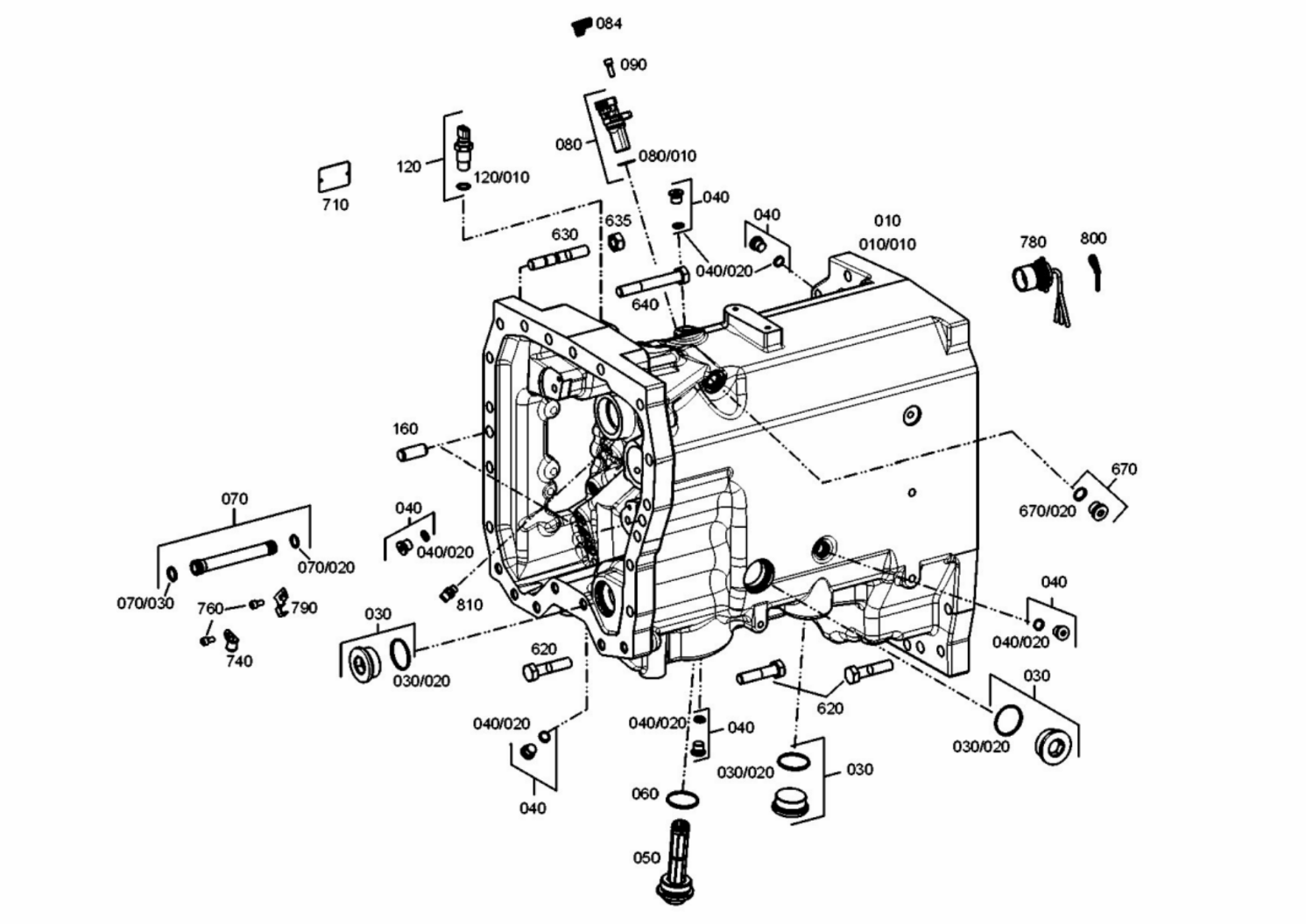 Корпус датчика скорости вращения New Holland 1-40-771-022, 3J08022421, 04438436