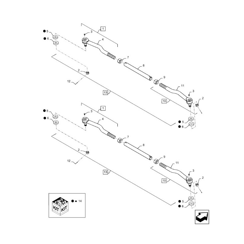 Рулевая тяга New Holland 87455736