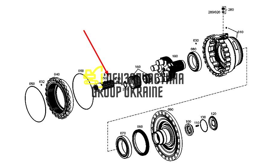 473829 (121626) Зубчатый вал Manitou