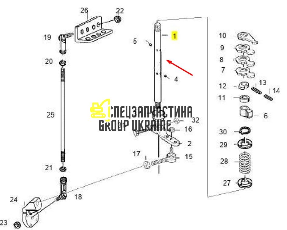 1240307434 Вал переключения КПП ZF