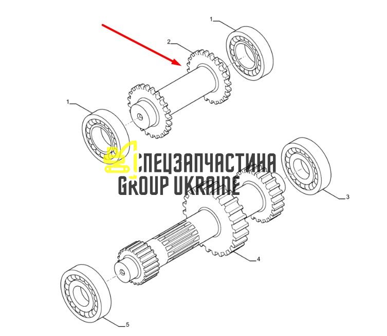137646 Основной (проводящий) вал КПП Z=27/27 Carraro