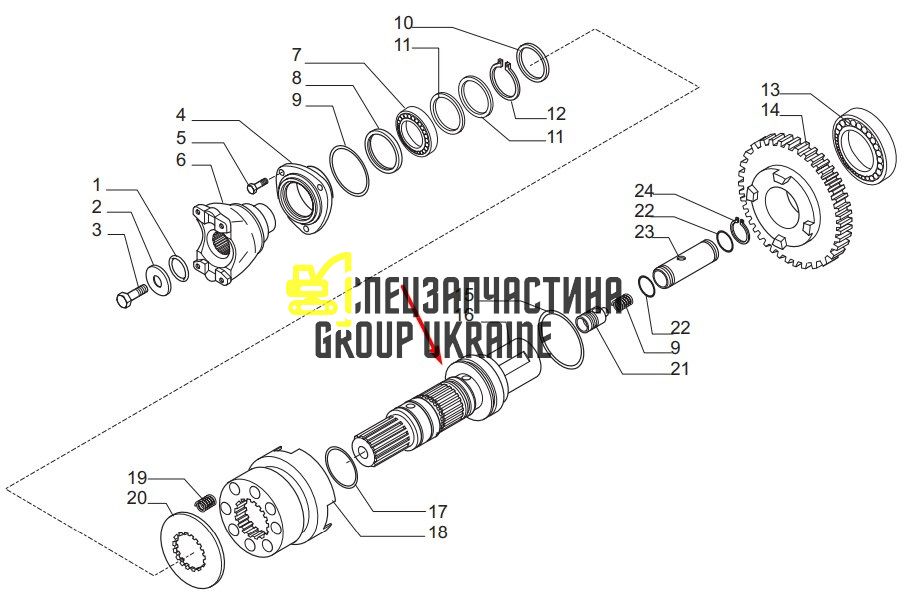 11716794 Выходной вал КПП Volvo