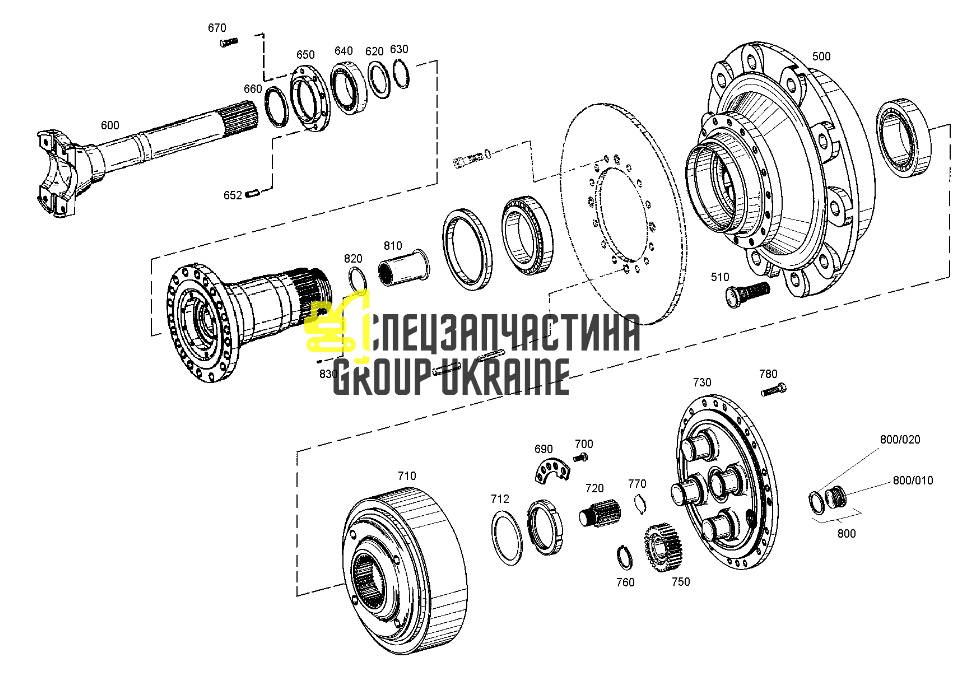 153242 (4464301161) Вал солнечной шестерни Doosan