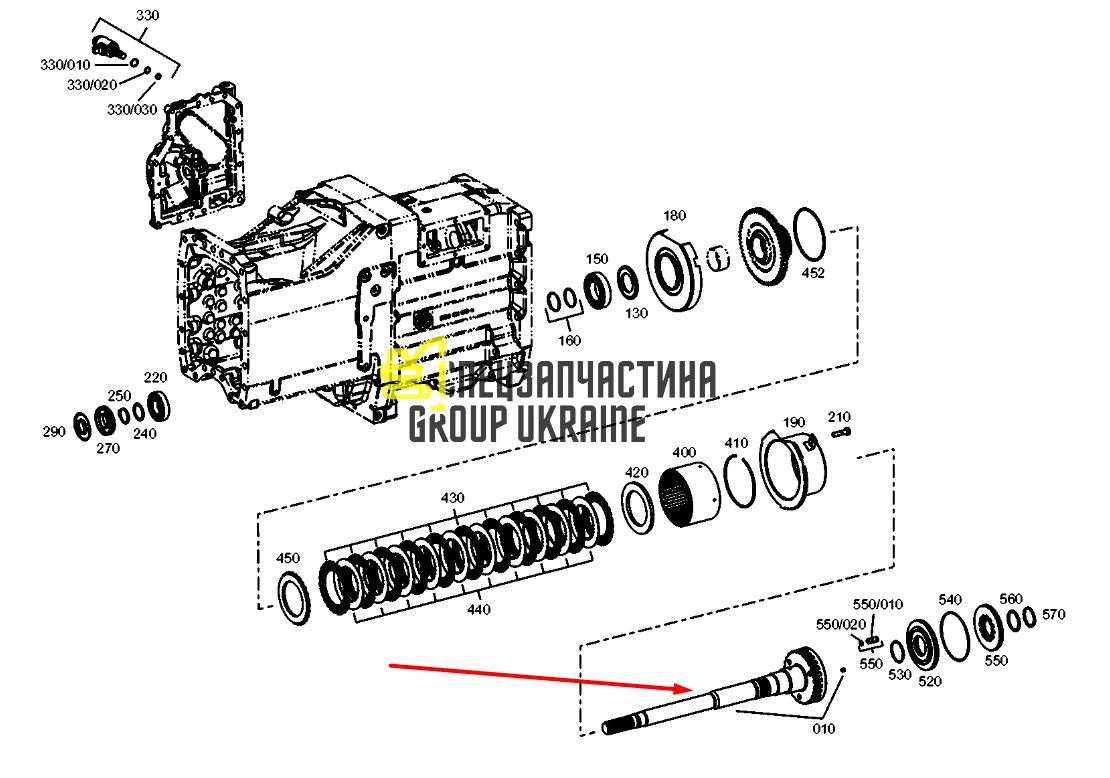 04428590 (2095298016) Вал шестерни Deutz Fahr