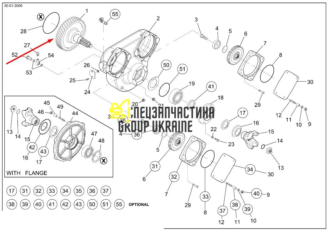 42R-23-H0P47 Вал шестерни Komatsu