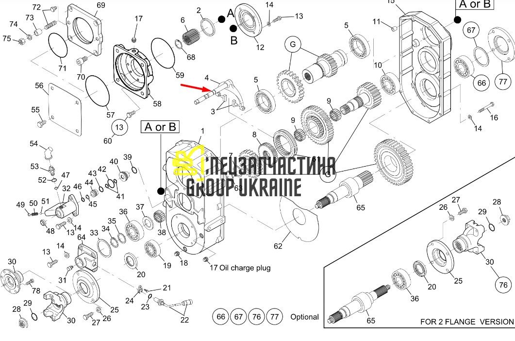 5370651903 (360.14.701.03) Вал шестерни Schaeff
