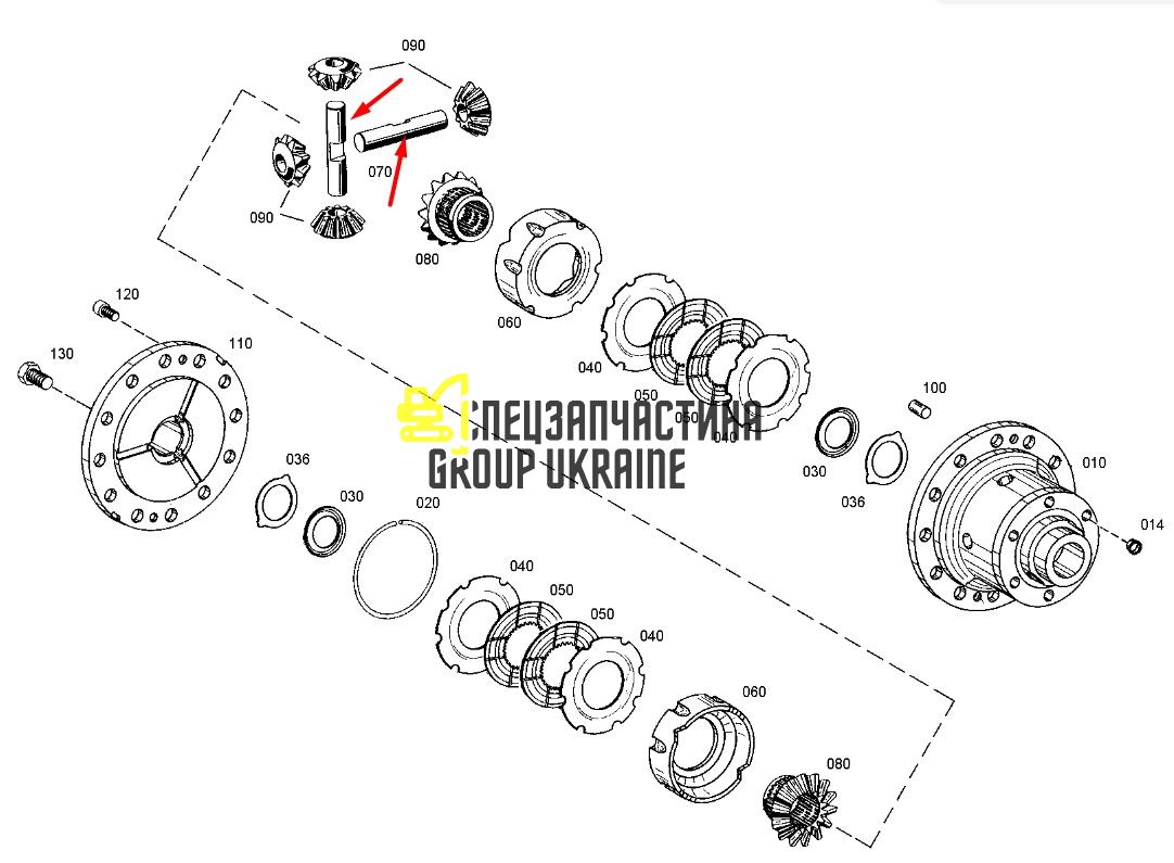 4061310271 Ось дифференциала ZF