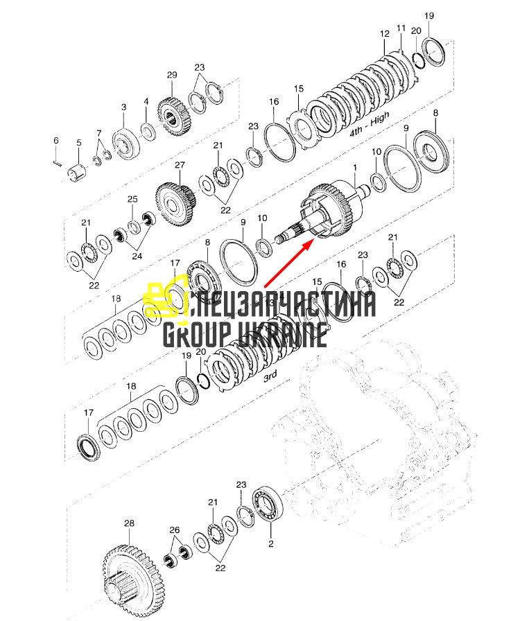4205488 Барабан КПП Т12000 Dana Spicer