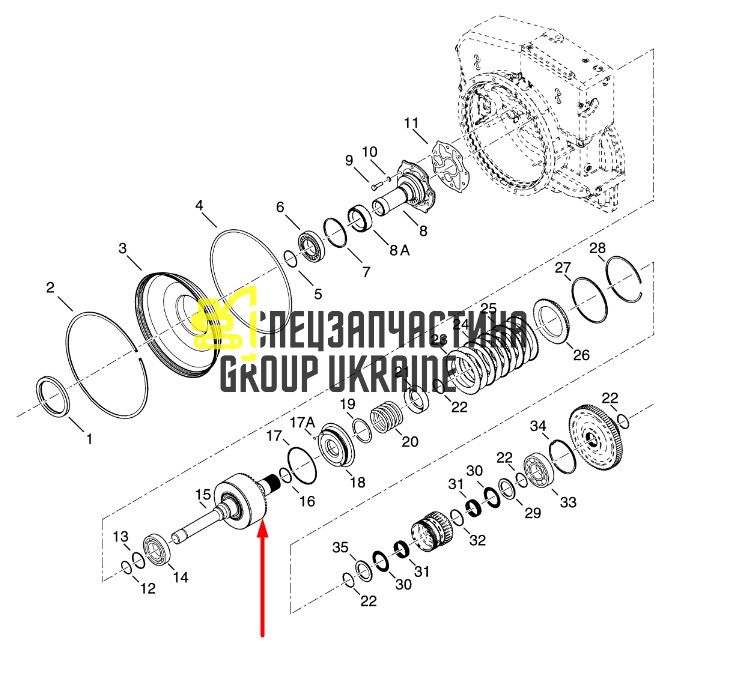 1624467 (4208973) Вал шестерни Hyster
