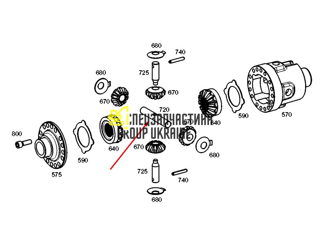4461373048 (6150625, 190105-00005, 331-1398, ZGAQ-02885, T337091, 10489537, 84475876) Ось сателлитов ZF