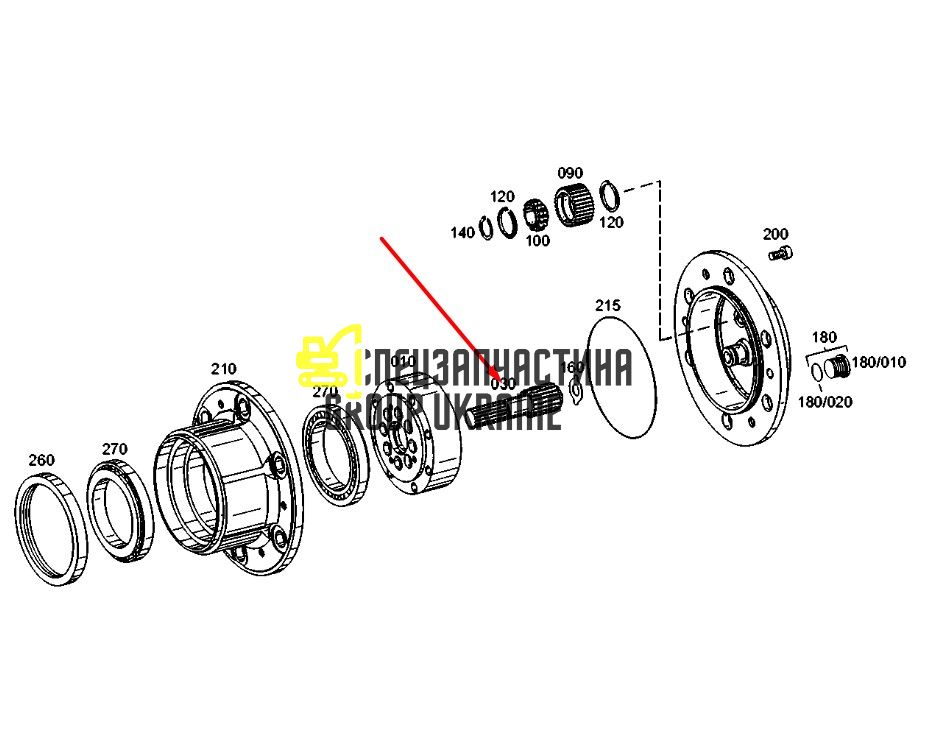 11716116 Вал солнечной шестерни Volvo