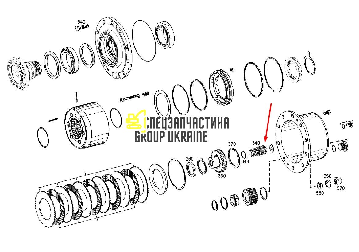 7019711 Солнечная шестерня Liebherr