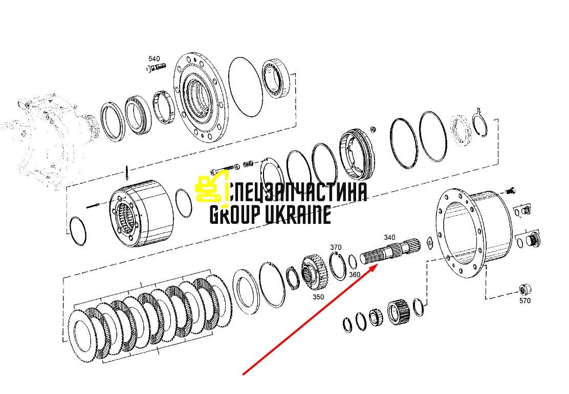 4472319157 Вал солнечной шестерни ZF
