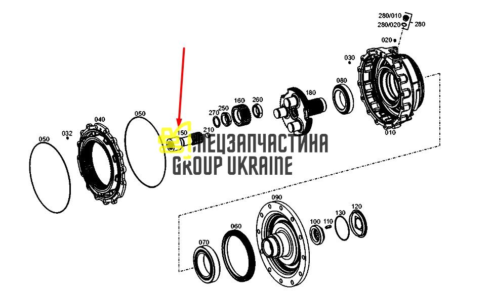 4474351048 Вал солнечной шестерни ZF