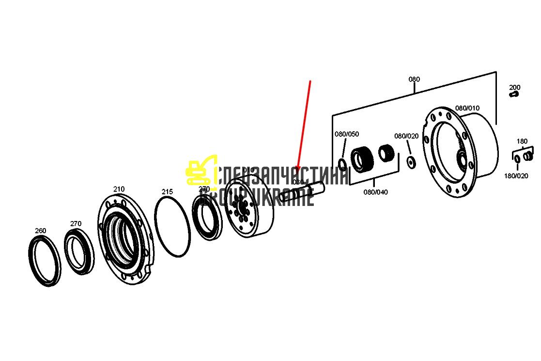 4475305631 Вал солнечной шестерни Z=16/22 ZF