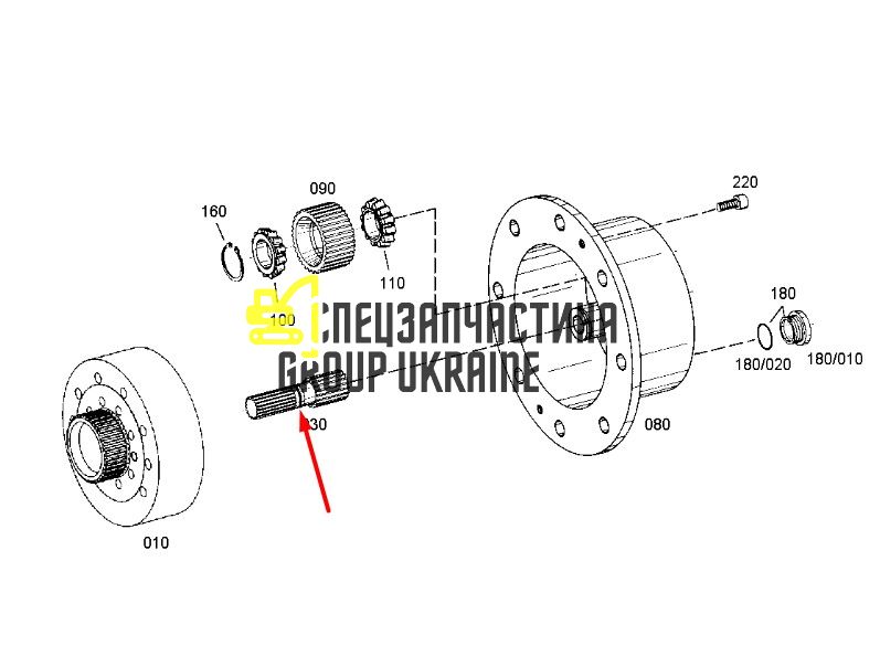 V35126100 Вал планетарной передачи Valtra