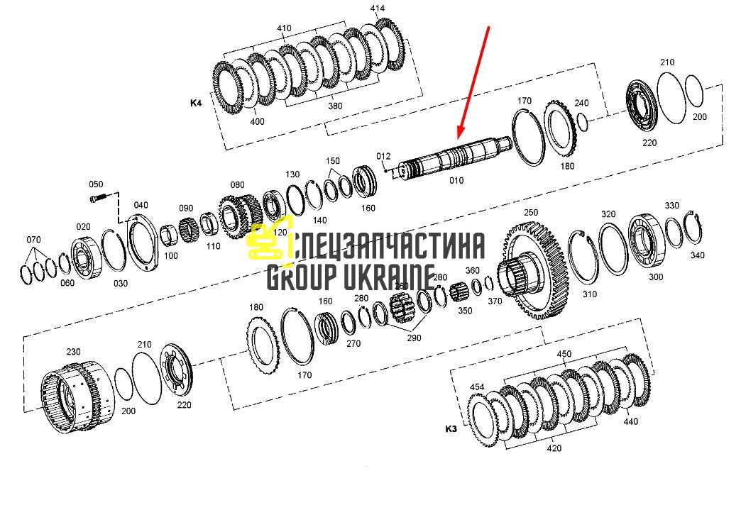 4651353017 Вал шестерни ZF