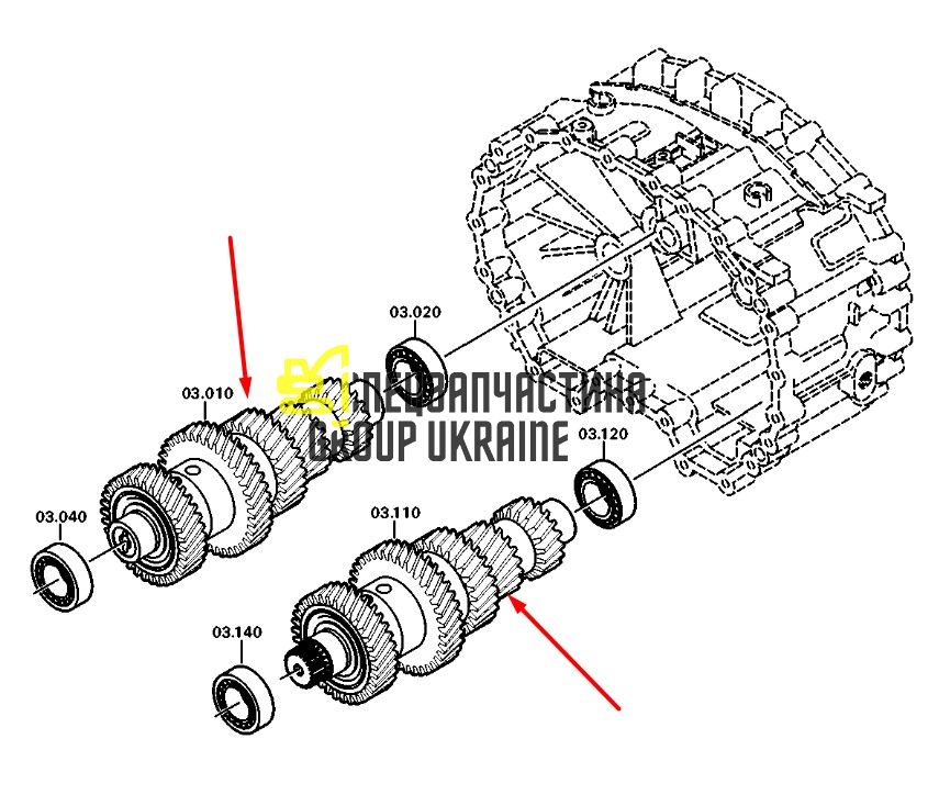 1329203014 Промежуточный вал КПП ZF