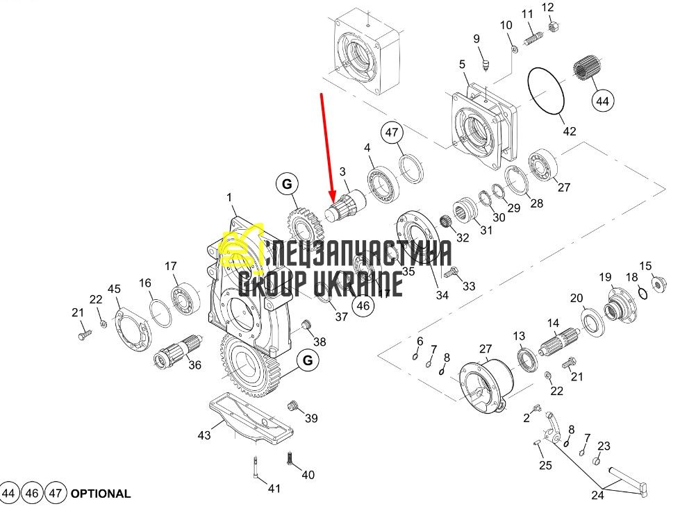PJ7417186 (721.14.004.06) Вал шестерни Volvo